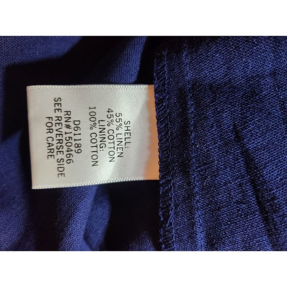 Womens Market & Spruce Chrissie Cami‎ A-line Linen & Cotton Blend Dress Sz Large - Picture 9 of 9